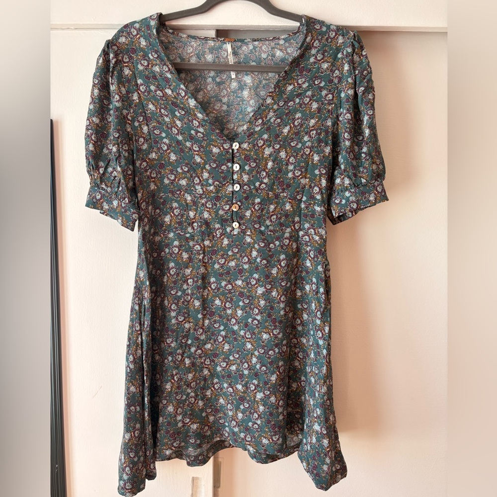 Free People Aster Pattern Mini Dress